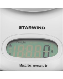 Кухонные весы SSK4171 белый Starwind