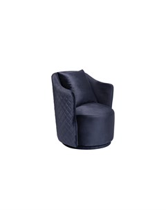 Кресло verona basic вращающееся велюровое темно синее синий 70x80x77 см Garda decor