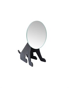 Зеркало настольное dog face черный 11x24x17 см Kare