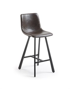 Полубарный стул trac темно коричневый коричневый 42x92x52 см La forma
