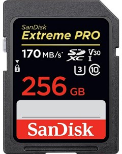 Карта памяти Extreme Pro SDXC Card 256GB 170MB s V30 UHS I U3 SDSDXXY 256G GN4IN Sandisk