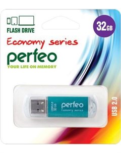 Usb flash 32GB E01 economy series Green PF E01G032ES Perfeo