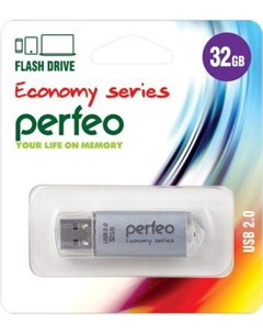 Usb flash 32GB E01 economy series Silver PF E01S032ES Perfeo