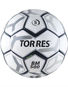 Футбольный мяч BM 500 размер 5 белый серый F30635 Torres