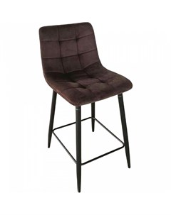 Барный стул Aks Home Mia велюр коричневый HLR49 черный Akshome