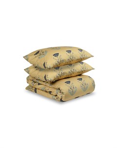 Комплект постельного белья двуспальный из сатина с принтом летний цветок из коллекции essential муль Tkano