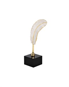 Статуэтка белое перо с золотом мультиколор 7x27x12 см Garda decor