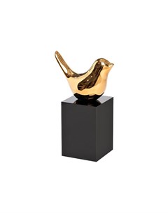 Статуэтка птичка золотая золотой 11x18x11 см Garda decor