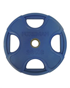 Диск для штанги обрезиненный PRR 20 кг синий FM PRR 20KG BL 04 00 Foreman