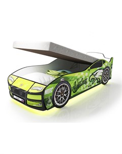 Кровать машина карлсон турбо гудзон с подъемным механизмом зеленый 75x48x178 см Magic cars