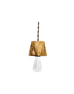 Подвесной светильник из дерева querk01 коричневый 10x10x10 см Ruwoo