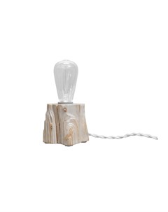 Настольный деревянный светильник querk белый 10x10x10 см Ruwoo