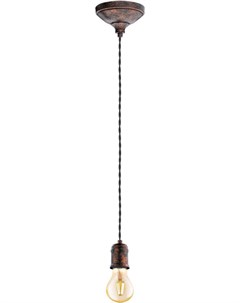 Потолочный подвесной светильник Подвес YORTH 1х60W E27 O125 H2000 сталь медь 32535 Eglo