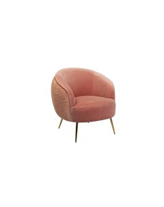 Кресло велюровое коралловое розовый 77x77x77 см Garda decor