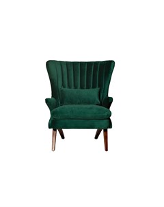 Кресло зеленое велюровое с ушами зеленый 90x110x82 см Garda decor
