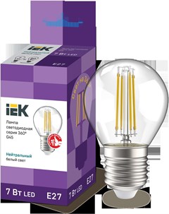 Светодиодная лампа LLF G45 7 230 40 E27 CL Iek