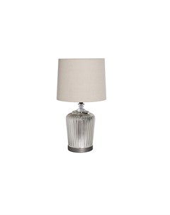Лампа настольная серебристая кремовый абажур бежевый 30x64 см Garda decor