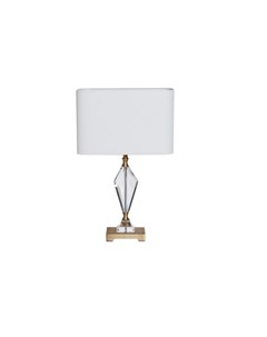 Лампа настольная стеклянная белый абажур белый 30x66x30 см Garda decor