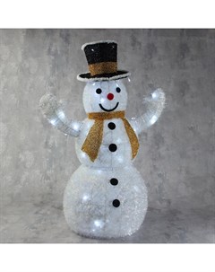 Светодиодная фигура Снеговик Желтый шарф 3662031 Luazon
