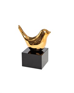 Статуэтка птичка золотая золотой 11x13x11 см Garda decor