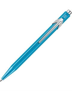 Ручка шариковая Office Popline M синие чернила коробка Turquoise Metallic 849 671 Carandache