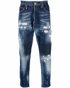 Прямые джинсы с выбеленным эффектом Philipp plein