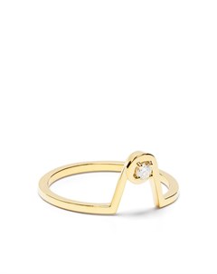 Кольцо из желтого золота с бриллиантом Ahkah