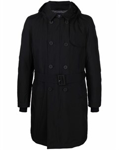 Двубортное пальто с капюшоном Herno