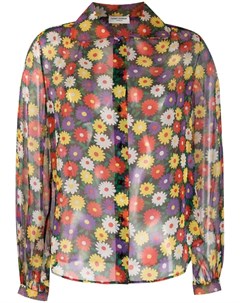 Блузка с цветочным принтом Saint laurent