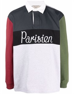 Рубашка поло Parisien в стиле колор блок с вышивкой Maison kitsune