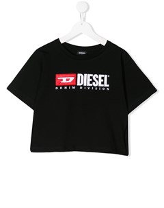 Футболка с вышитым логотипом Diesel kids