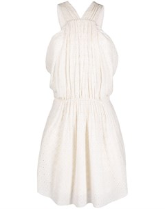 Платье мини с вырезом халтер и английской вышивкой Iro