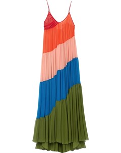 Платье в стиле колор блок с плиссировкой Carolina herrera