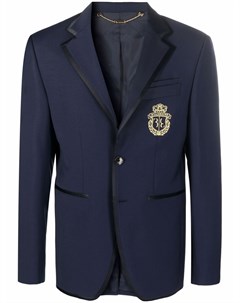 Однобортный пиджак с вышитым логотипом Billionaire