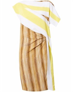 Платье асимметричного кроя с графичным принтом Burberry