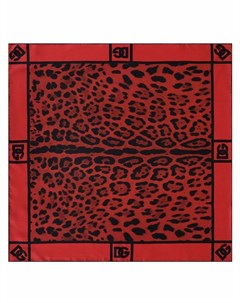 Шелковый платок с леопардовым принтом Dolce&gabbana
