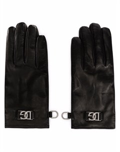 Кожаные перчатки с логотипом DG Dolce&gabbana