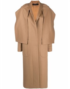 Однобортное пальто с драпировкой Federica tosi