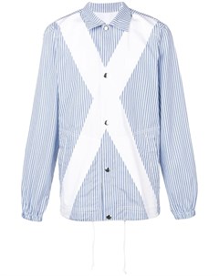 Куртка рубашка в полоску с панельным дизайном Comme des garcons shirt