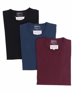 Комплект из трех футболок с декоративной строчкой Maison margiela