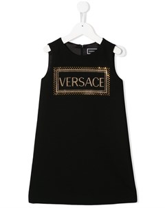 Платье без рукавов с кристаллами Versace kids