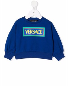 Толстовка с круглым вырезом и логотипом Versace kids