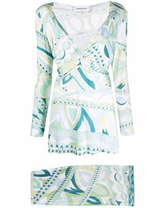 Комплект из блузки и юбки с абстрактным принтом Emilio pucci pre-owned