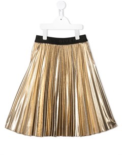 Плиссированная юбка с эффектом металлик Givenchy kids