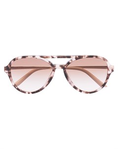 Солнцезащитные очки авиаторы черепаховой расцветки Prada eyewear