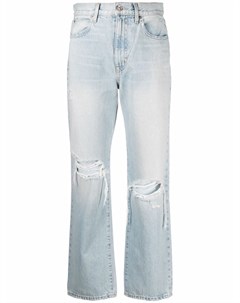 Укороченные джинсы прямого кроя с прорезями Slvrlake