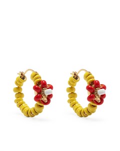 Серьги кольца с цветочным декором Bottega veneta