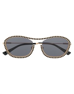 Солнцезащитные очки в круглой оправе с заклепками Moschino eyewear