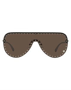 Солнцезащитные очки маска с заклепками Versace eyewear