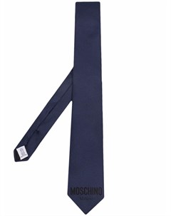 Жаккардовый галстук с логотипом Moschino